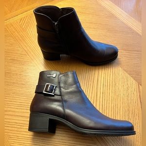 Cute brown ankle boots - 1.75 chunky heel. Made by Wonders!